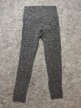 Lululemon Align High Rise 25" Leggings Womens 6 Gray Camo Gym Activewear
